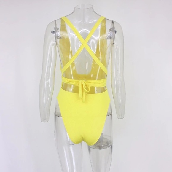NEW! Yellow Brazilian Multi-wrap Monokini - Picture 5 of 6